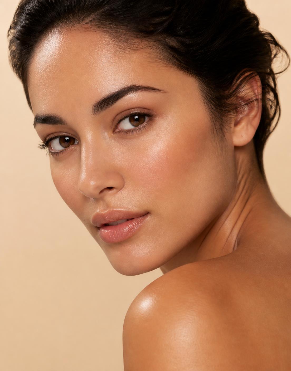 Close-up beauty portrait showing natural, refined facial results